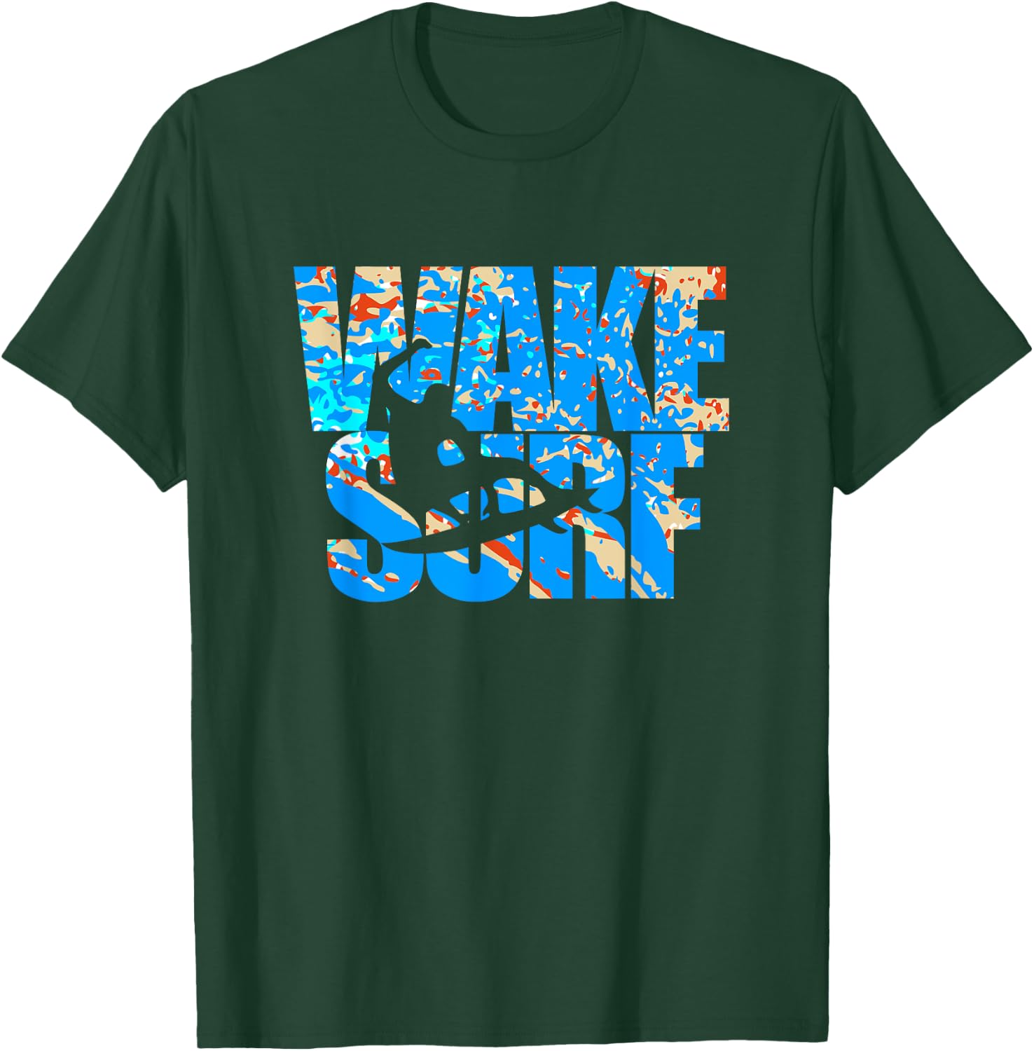 Wake Surf Wakesurfing T Shirt Boat Lake Board Surfboard T-Shirt - T-Shirt | Forest
