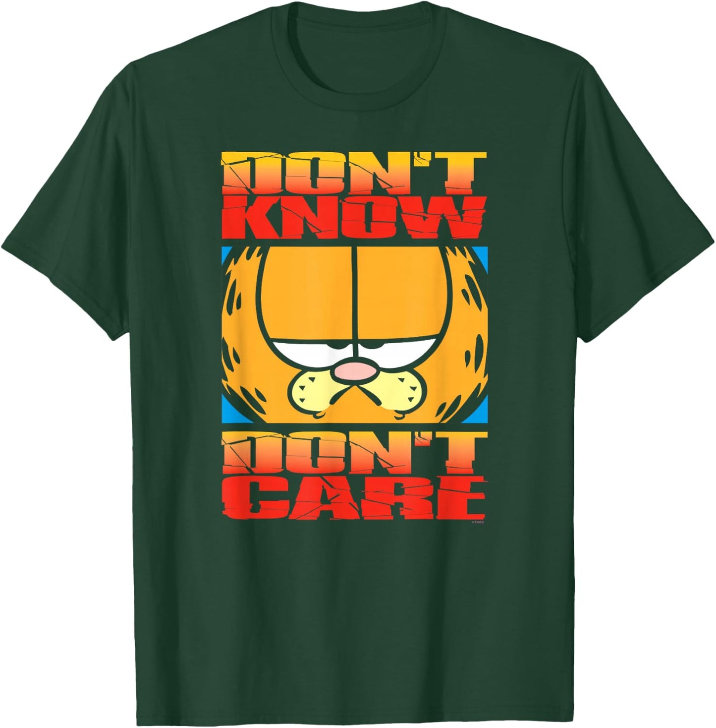 Garfield Don't Know Dont Care T-Shirt - T-Shirt | Forest