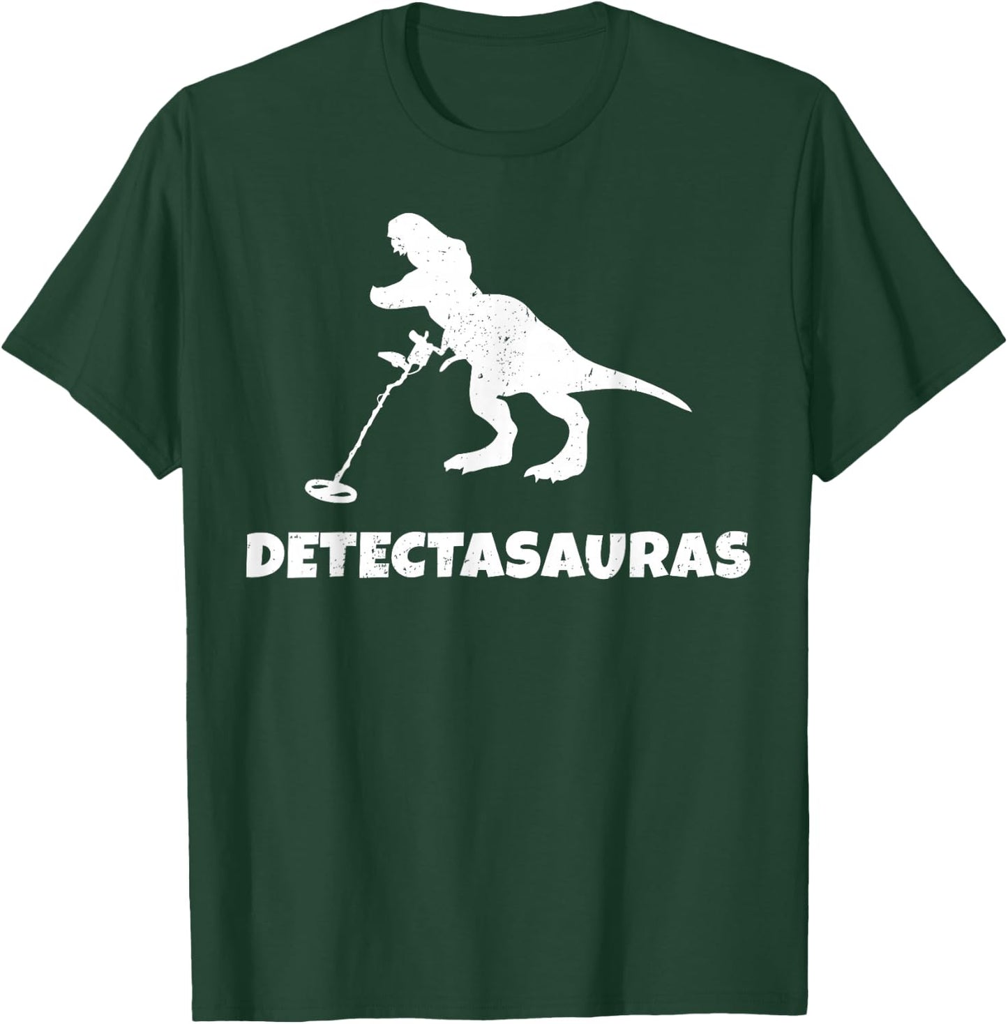 Funny T Rex Metal Detector Detecting Treasure Hunting Gift T-Shirt - T-Shirt | Forest