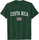 Costa Rica Vintage Sports Design Costa Rica Flag T-Shirt - T-Shirt | Forest