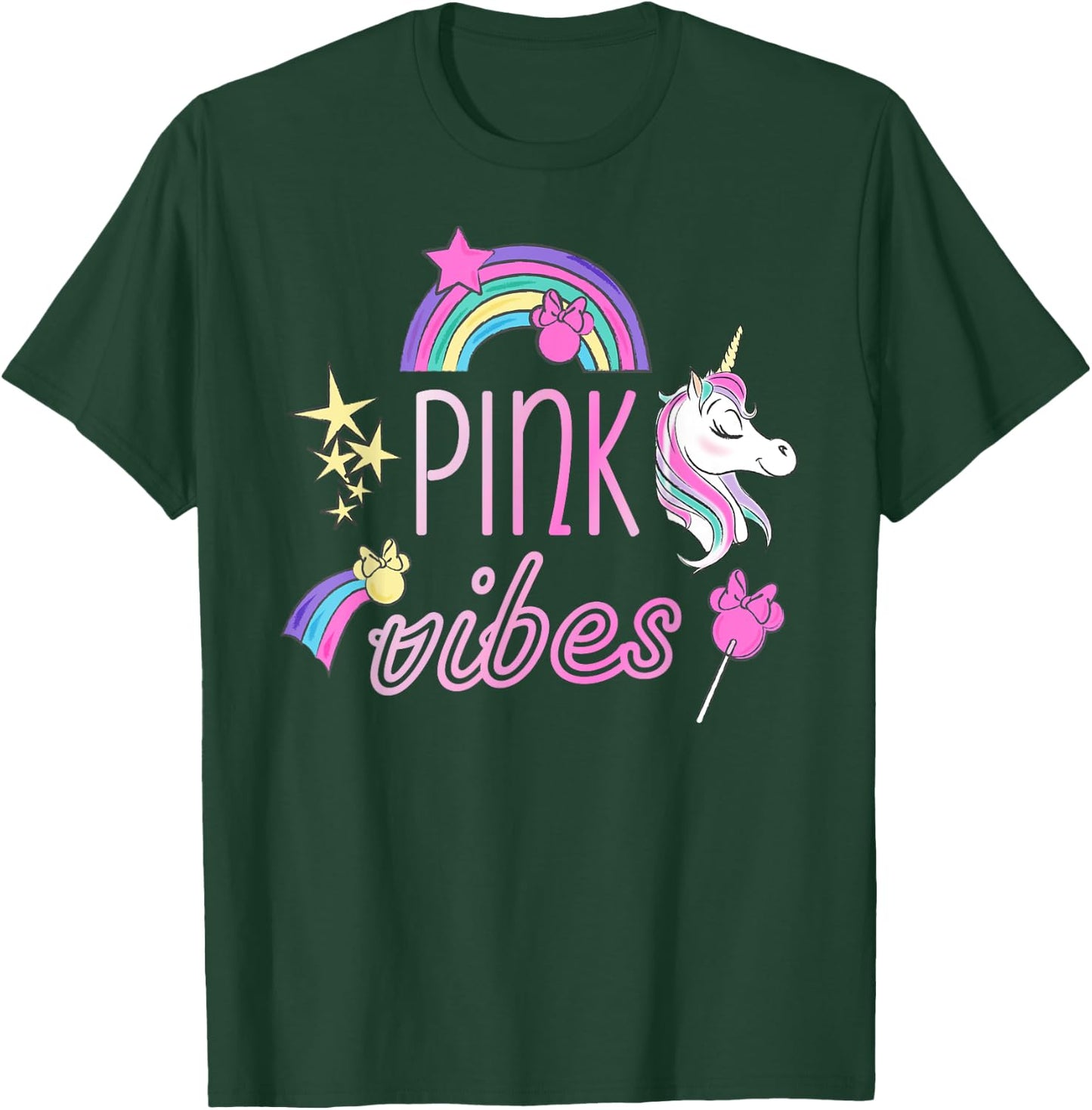 Disney Minnie Mouse Unicorn Pink Vibes T-Shirt - T-Shirt | Forest
