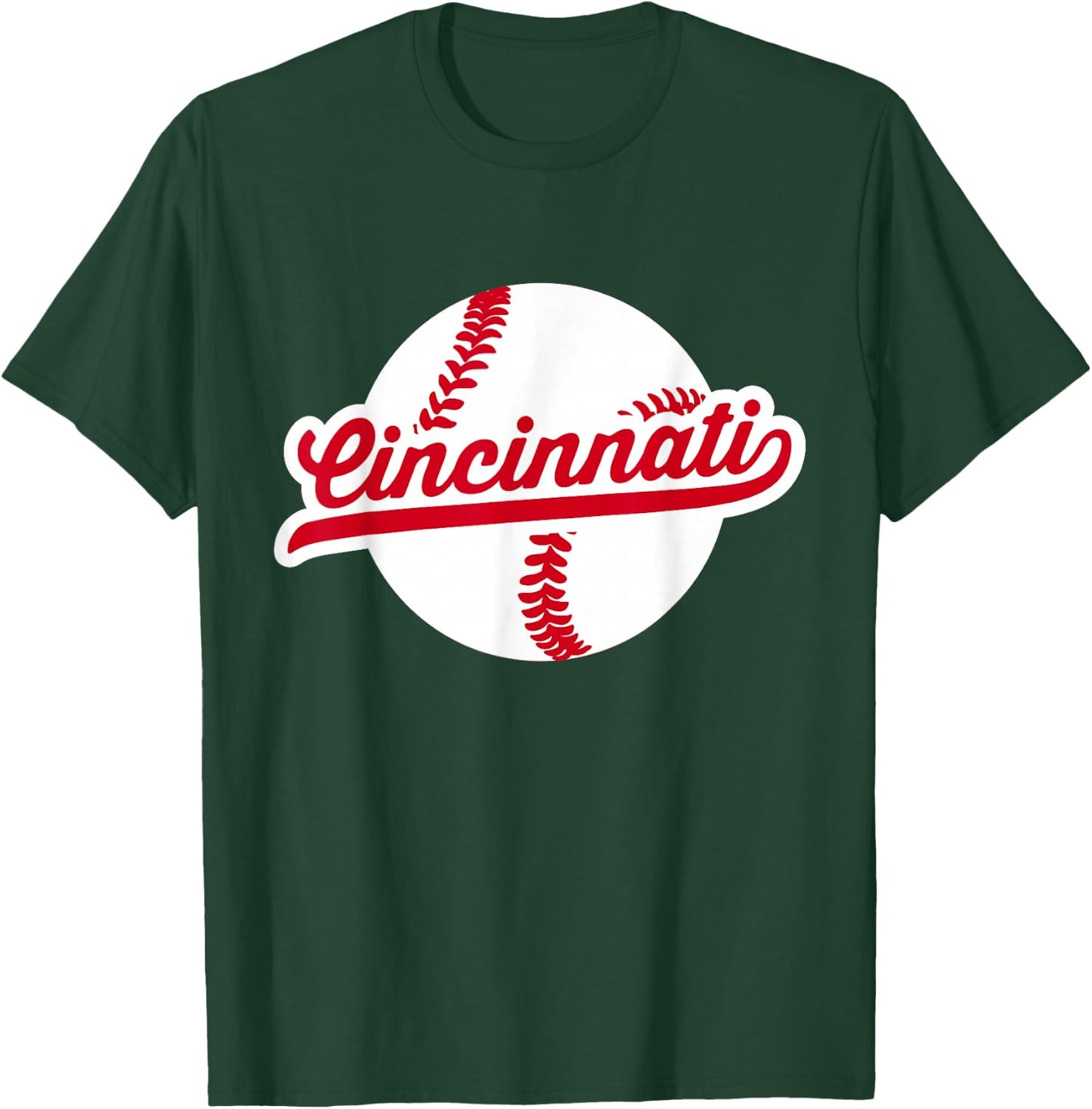 Cincinnati Baseball Vintage Ohio Pride Love City Red T-Shirt - T-Shirt | Forest