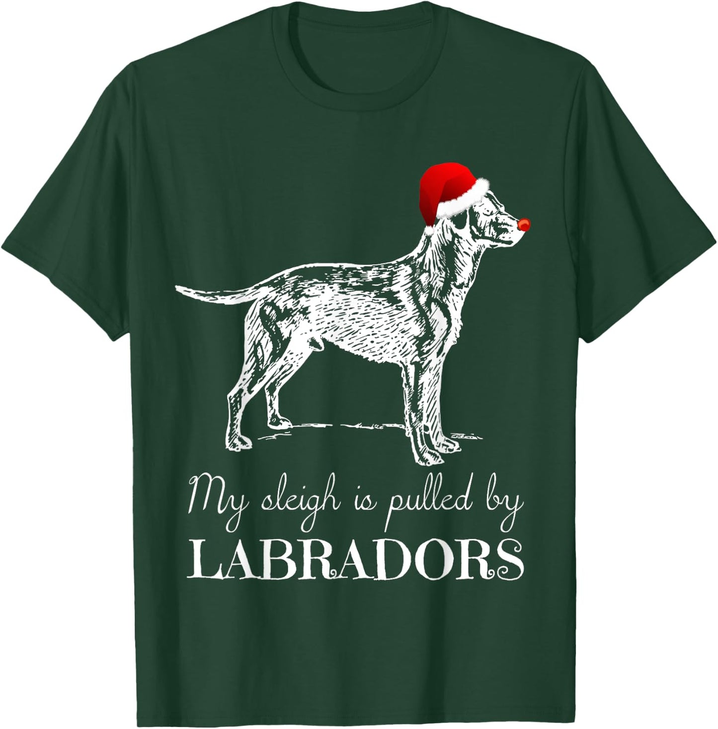Labrador Retriever Christmas Shirt - Lab Dog X-Mas Men Women Kids T-Shirt - T-Shirt | Forest