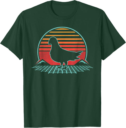 Pigeon Lover Bird Animal Retro Vintage 80s Style T-Shirt - T-Shirt | Forest