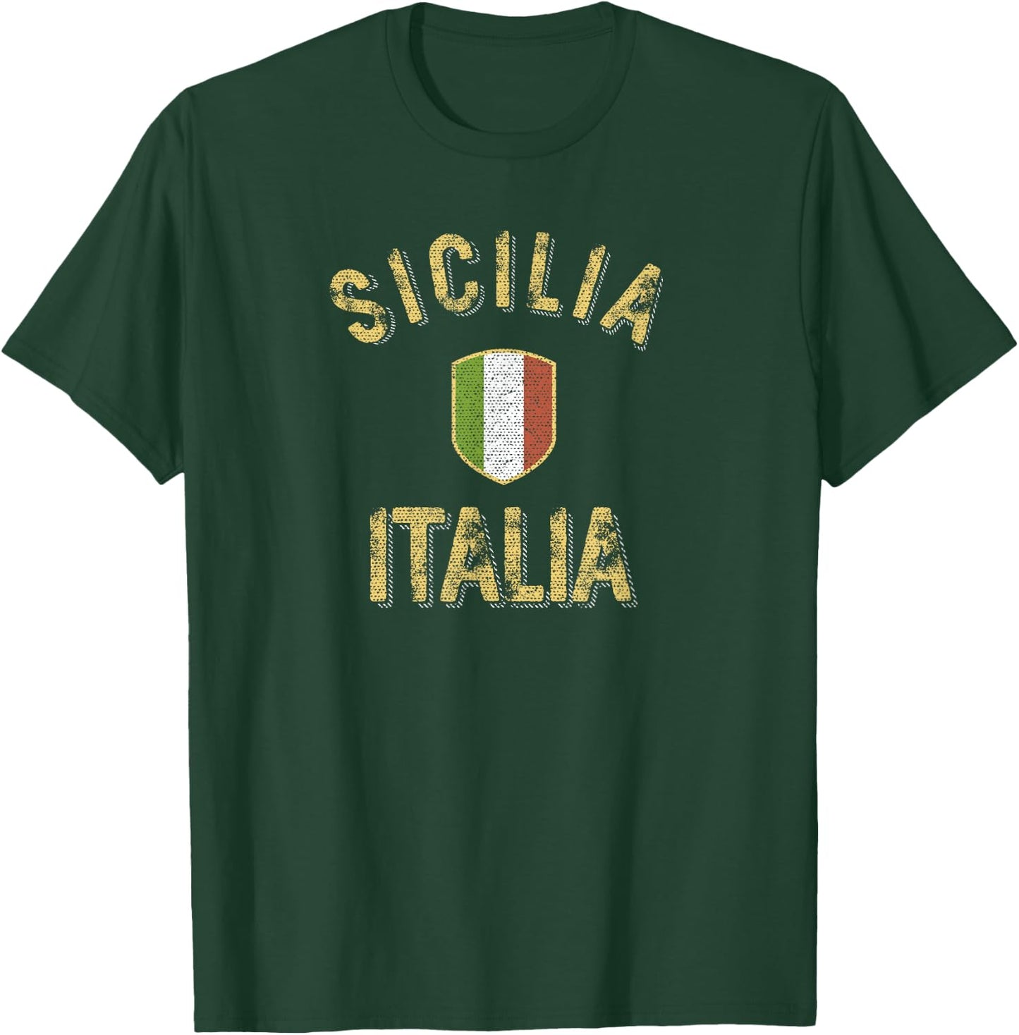 Sicilia Italia - Vintage Sicily Italy T-Shirt - T-Shirt | Forest