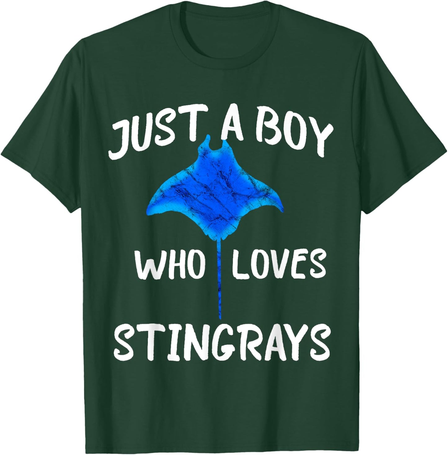 Just A Boy Who Loves Stingrays Manta Ray Water Animal T-Shirt - T-Shirt | Forest