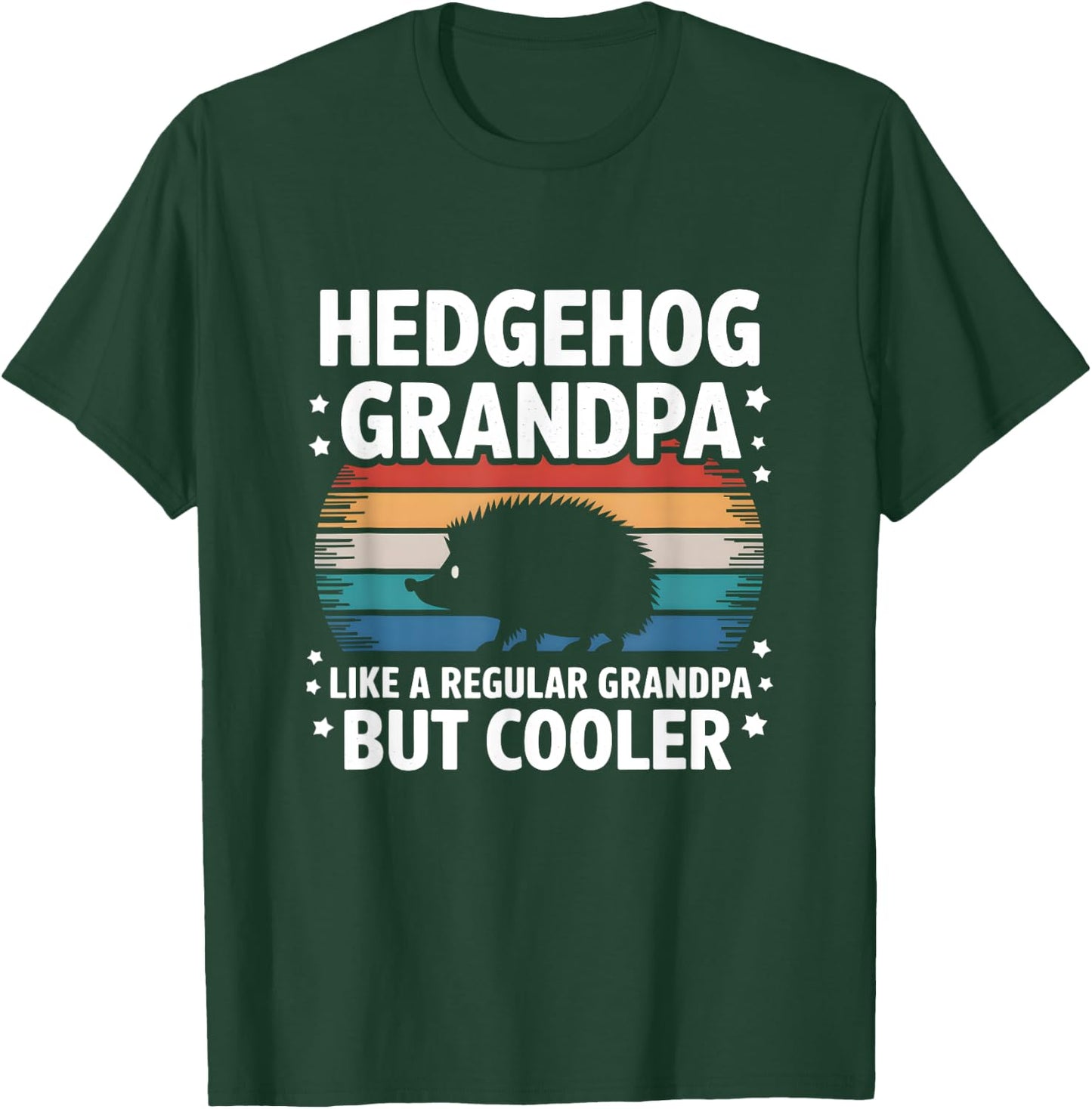 Hedgehog Lover Funny Vintage Hedgehog Grandpa Father's Day T-Shirt - T-Shirt | Forest
