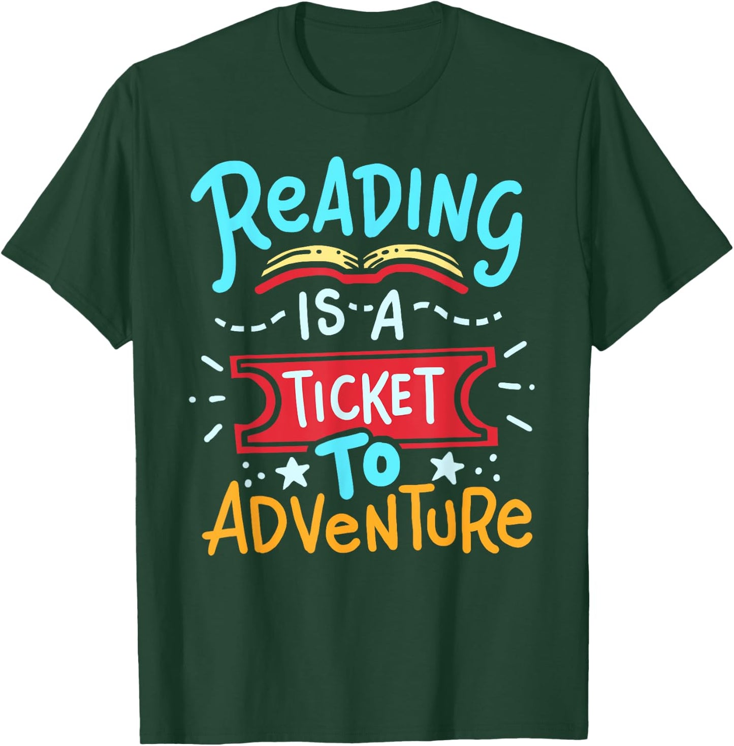 Reading Adventure Library Student Teacher Book T-Shirt - T-Shirt | Forest