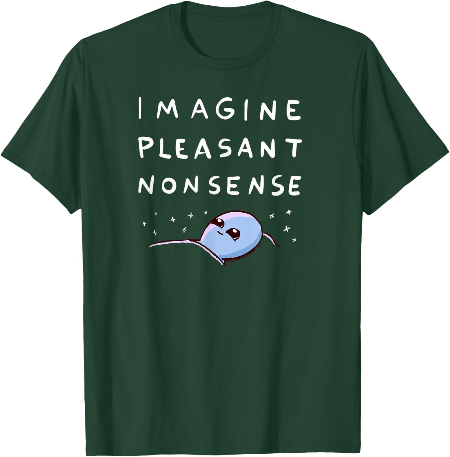 Threadless Nathan W. Pyle Imagine Pleasant Nonsense Graphic T-Shirt - T-Shirt | Forest