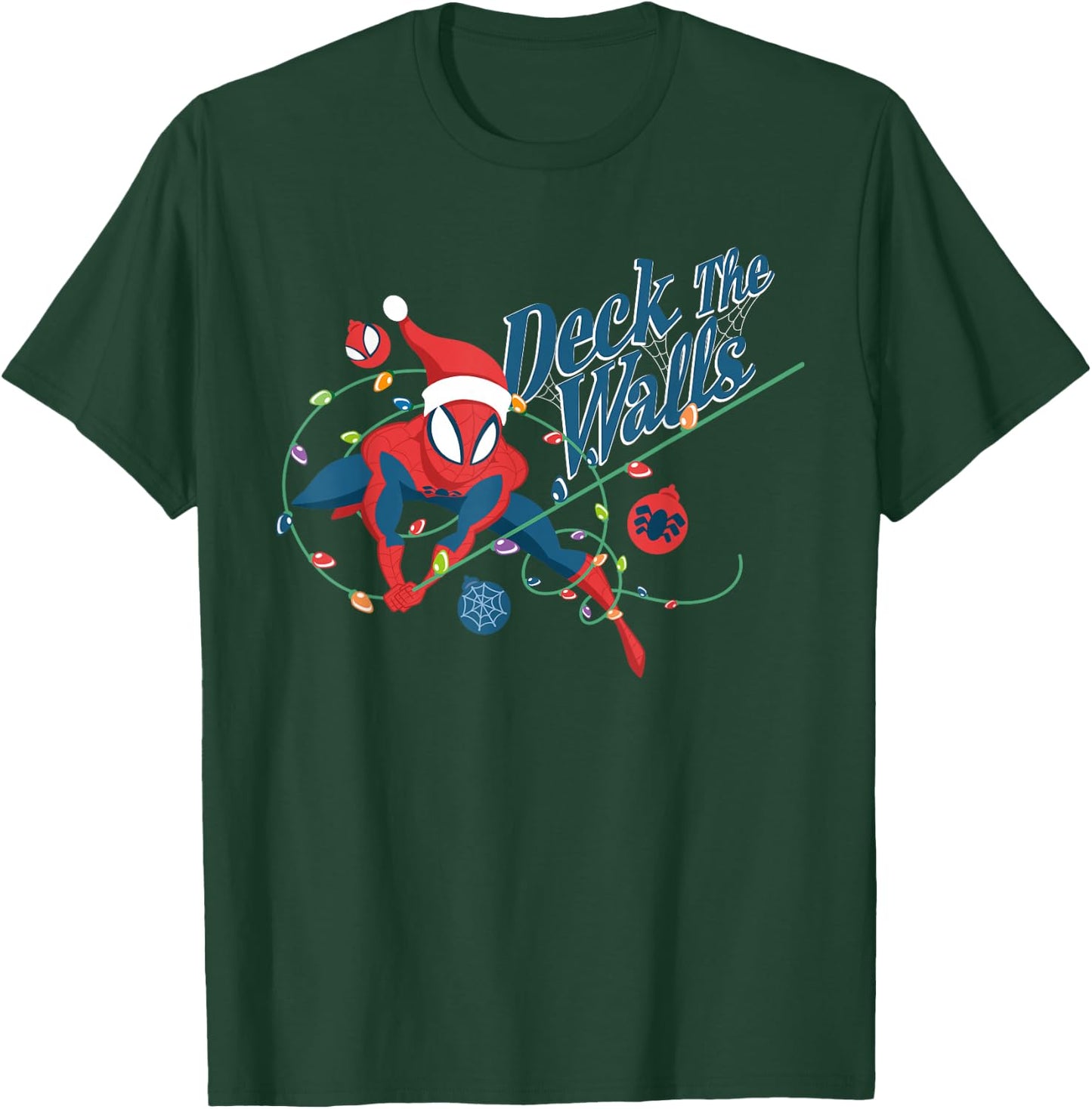 Marvel Spider-Man Deck The Walls Holiday T-Shirt - T-Shirt | Forest