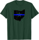 Ohio Thin Blue Line Law Enforcement Deputy Sheriff Gift T-Shirt - T-Shirt | Forest