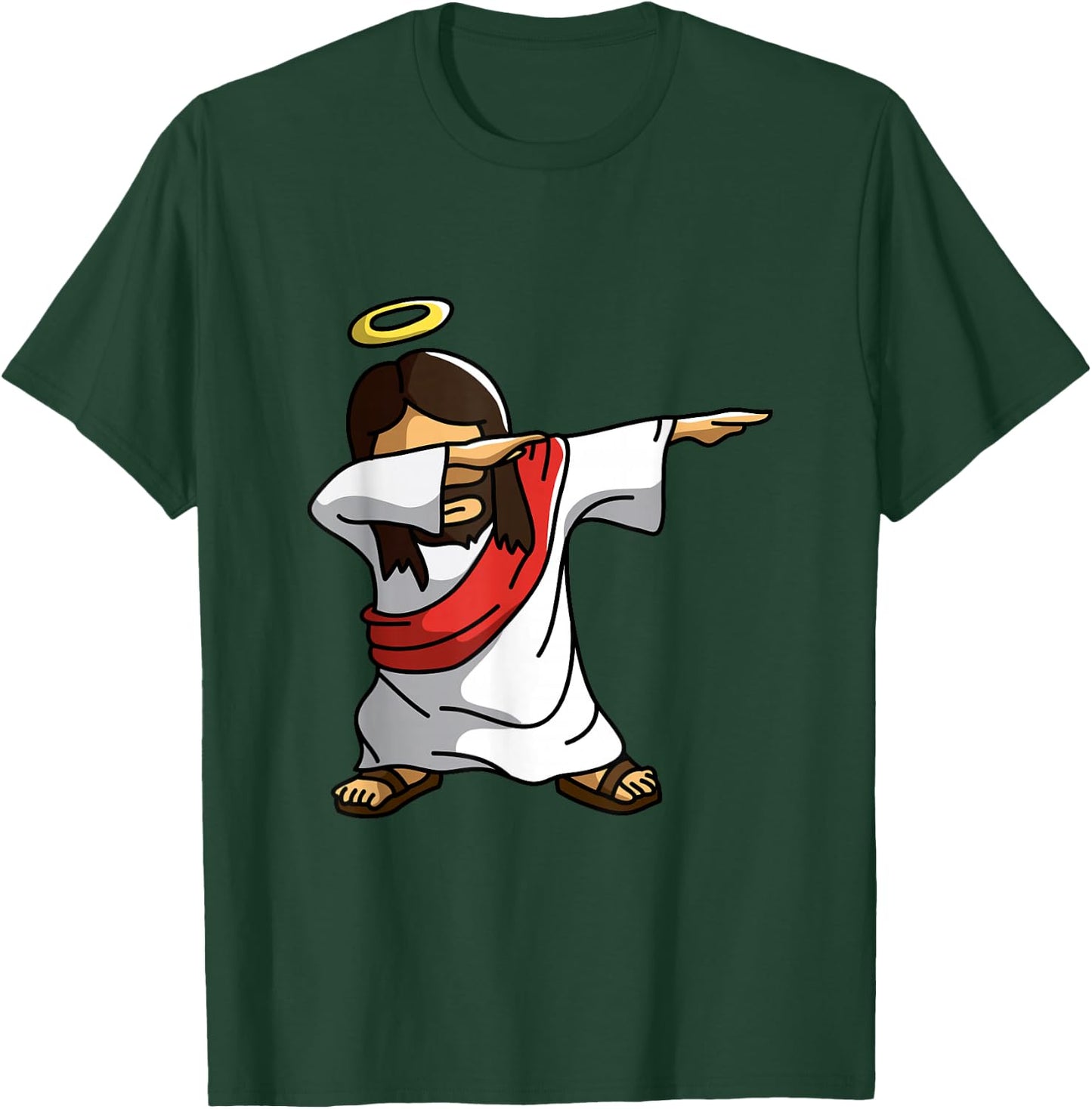 Dabbing Jesus Funny Dancing Christian Christmas Gift T-Shirt - T-Shirt | Forest