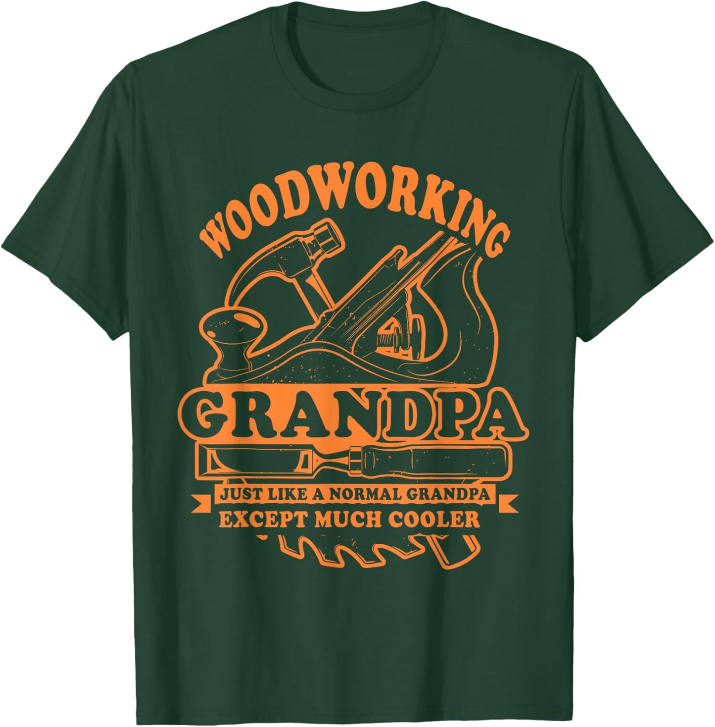 Funny Dad Grandad Gift Woodworking Grandpa Gift T-Shirt - T-Shirt | Forest