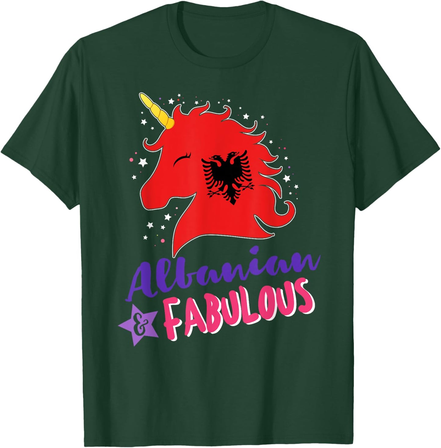 Albanian Pride Albanian Unicorn T-Shirt - T-Shirt | Forest