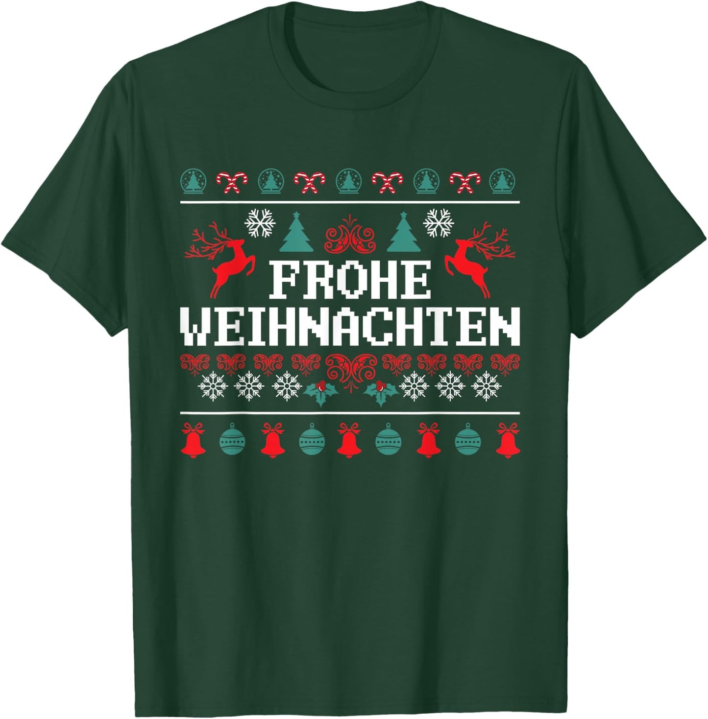 Frohe Weihnachten German Merry Christmas Holidays Germany T-Shirt - T-Shirt | Forest