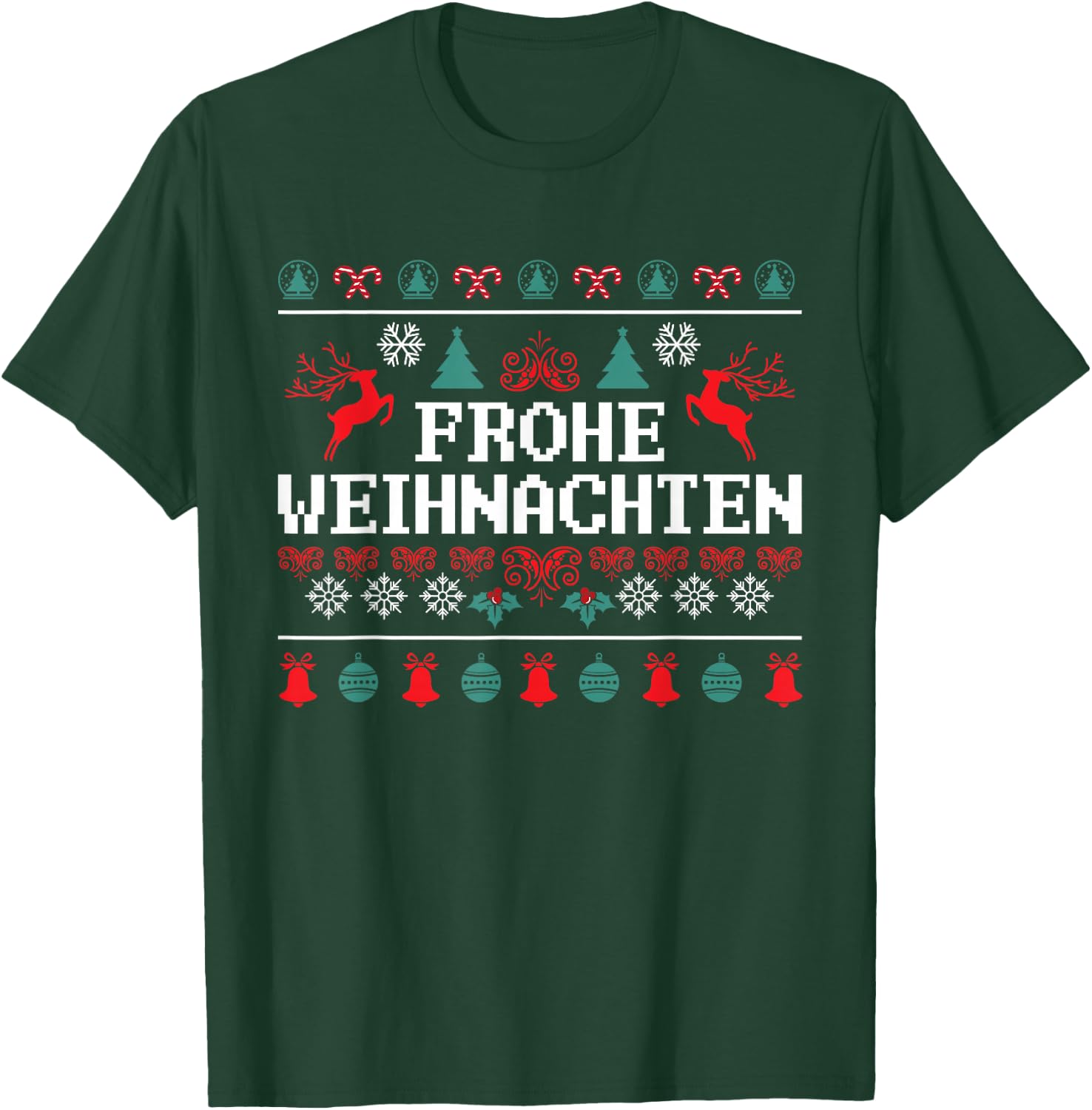 Frohe Weihnachten German Merry Christmas Holidays Germany T-Shirt - T-Shirt | Forest