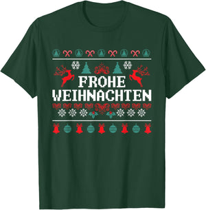 Frohe Weihnachten German Merry Christmas Holidays Germany T-Shirt - T-Shirt | Forest
