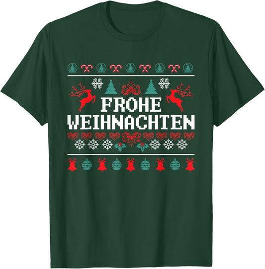 Frohe Weihnachten German Merry Christmas Holidays Germany T-Shirt - T-Shirt | Forest
