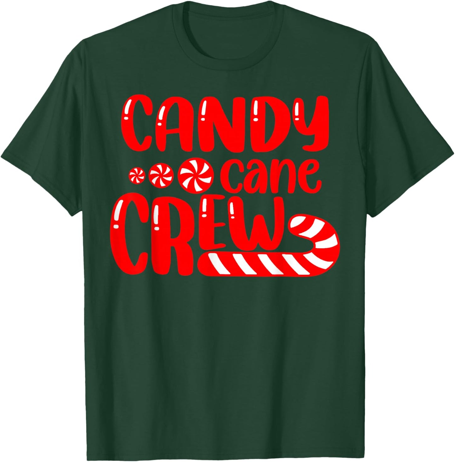 Funny Matching Family Christmas Candy Cane Crew Black , Small, Short Sleeve, -Adult, Holiday, Casual Wear, Family, Candy Lovers T-Shirt - T-Shirt | Forest