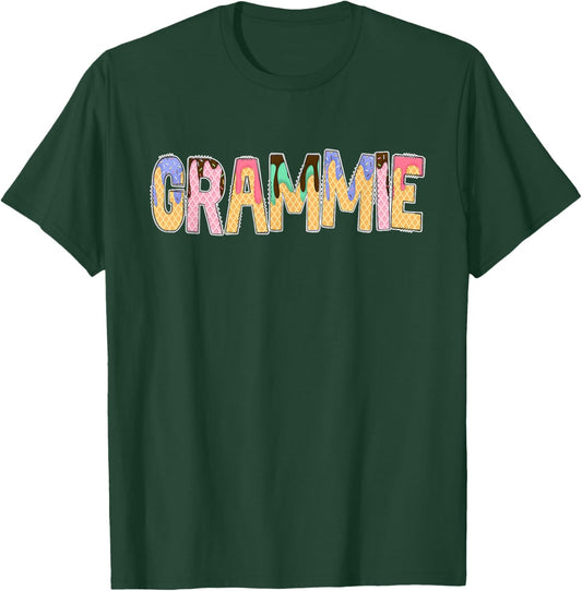 Sprinkle Ice Cream Grandma Grammie Birthday Party T-Shirt - T-Shirt | Forest
