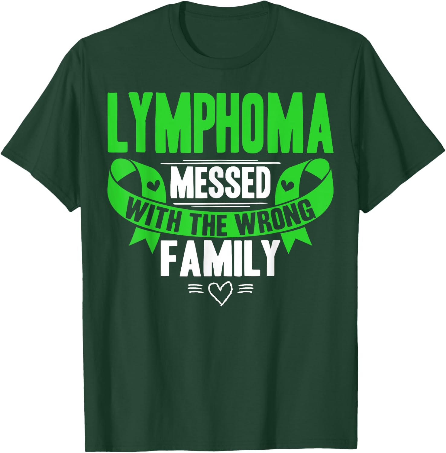 Lime Green Awareness Ribbon Blood Cancer T-Shirt - T-Shirt | Forest