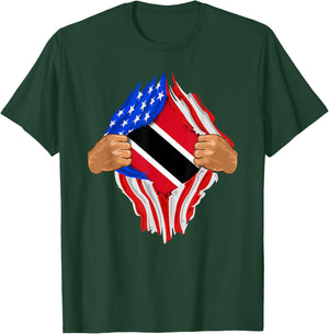 Trinidad and Tobago Blood Inside Me | Flag Gift T-Shirt - T-Shirt | Forest