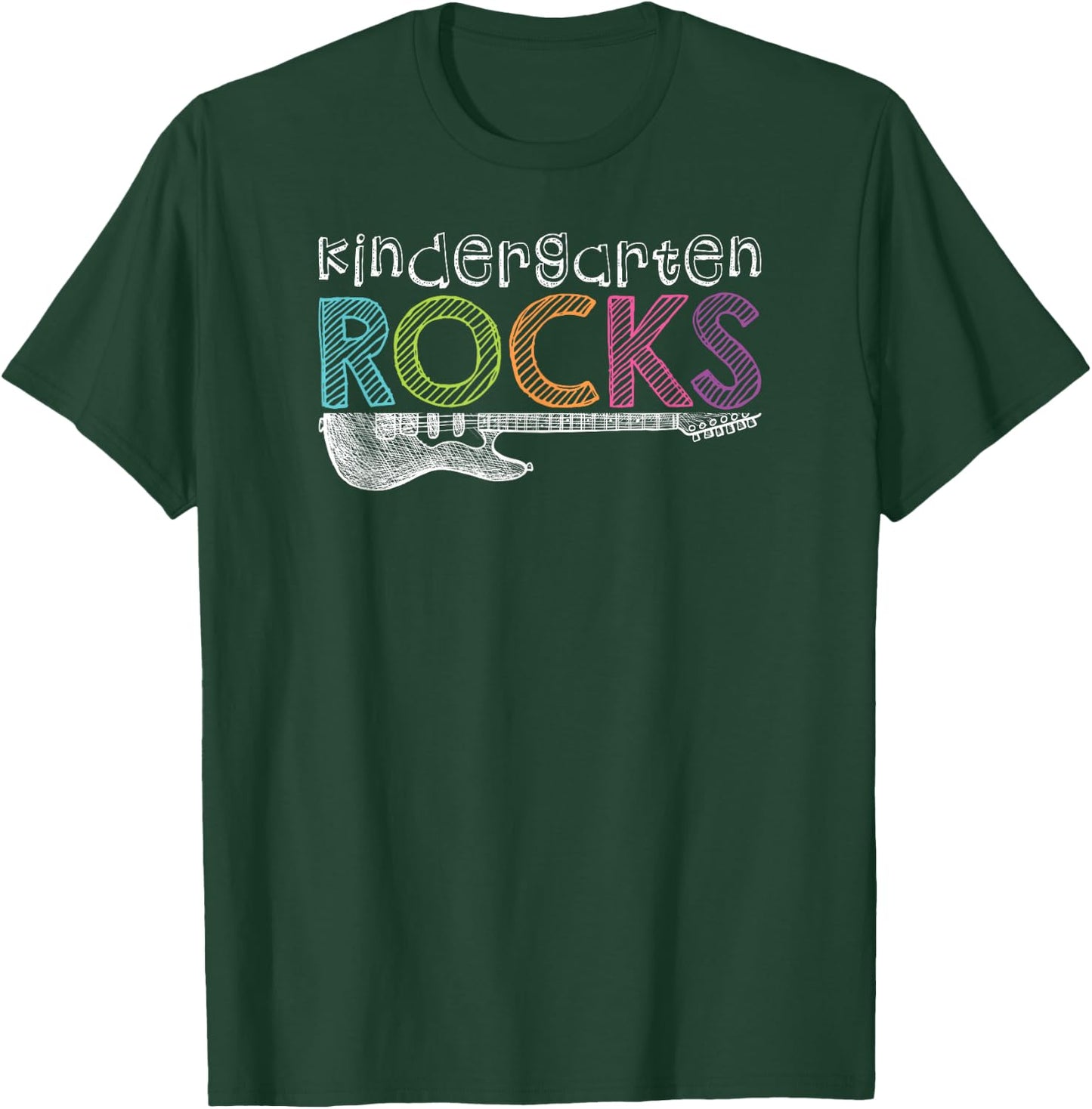 Kindergarten Rocks With Guitar Kids T-Shirt - T-Shirt | Forest
