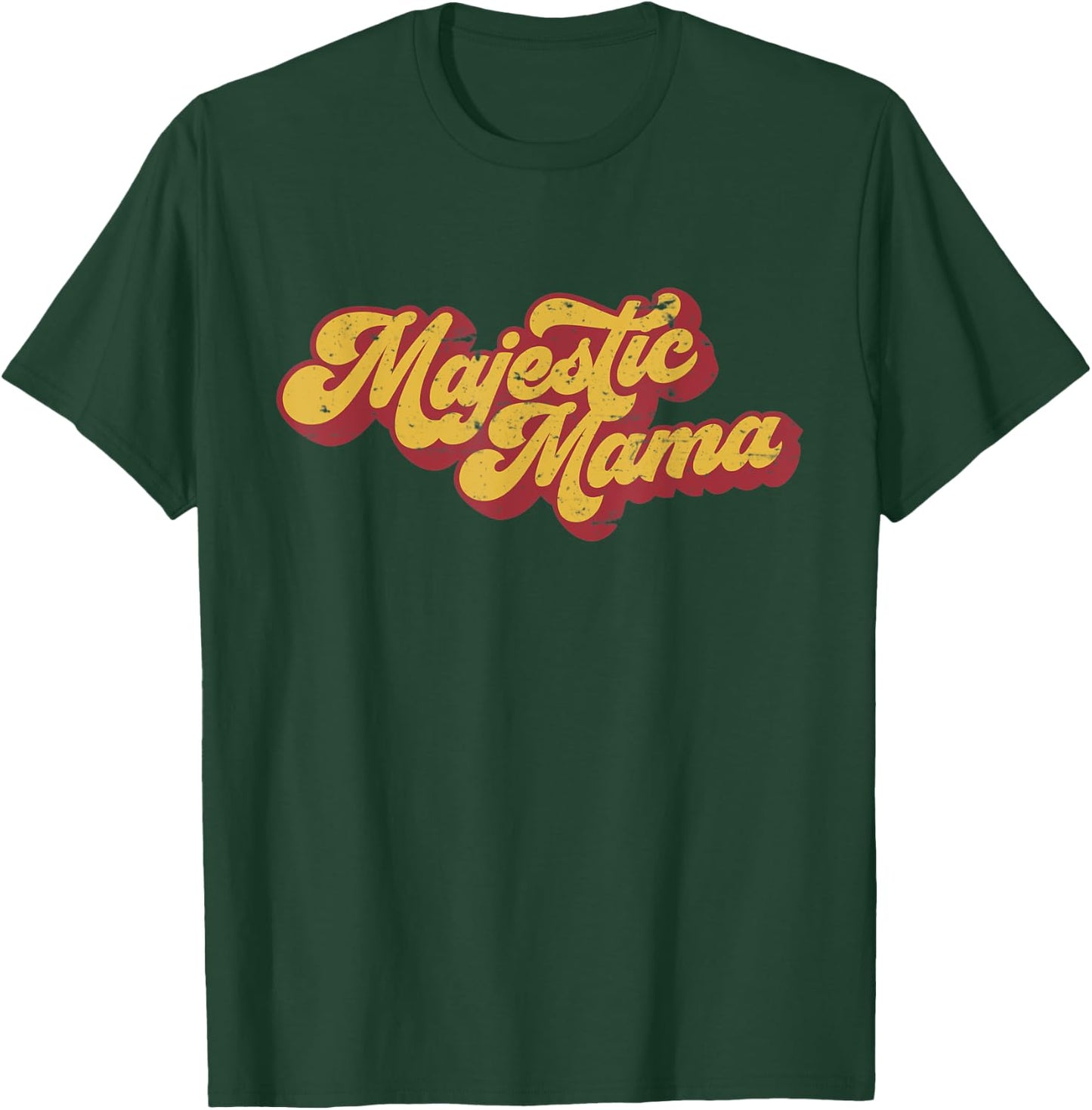 Majestic Mama Vintage 70s Gift T-Shirt - T-Shirt | Forest