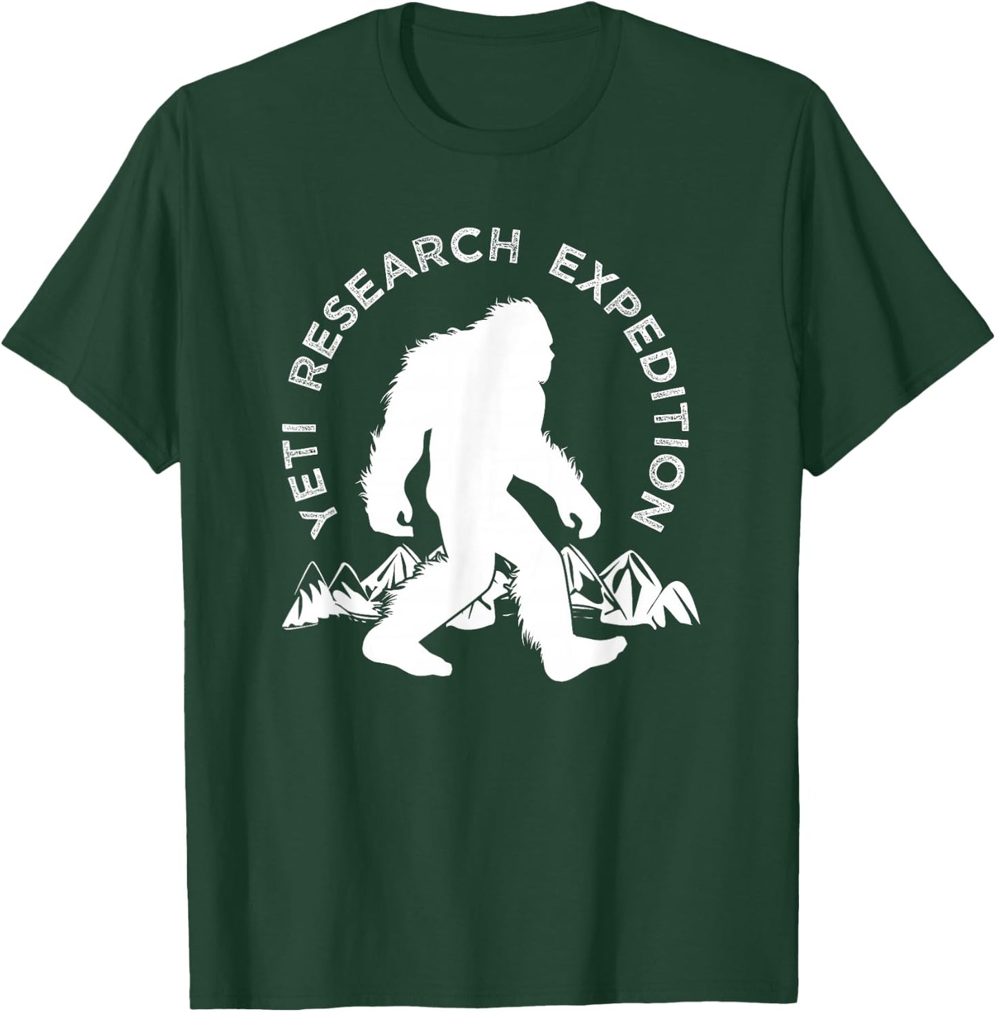 Yeti Research Expedition , Mountain Snowman T-Shirt - T-Shirt | Forest