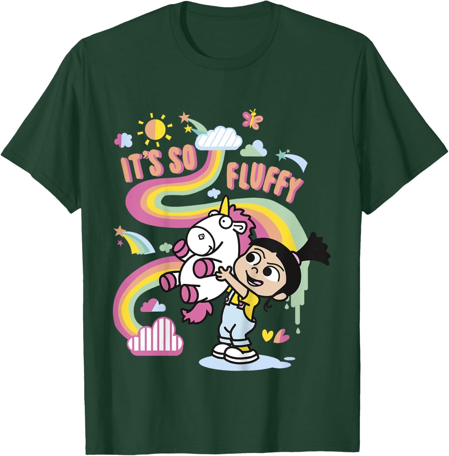 Despicable Me Minions Agnes Unicorn Rainbow Graphic T-Shirt - T-Shirt | Forest