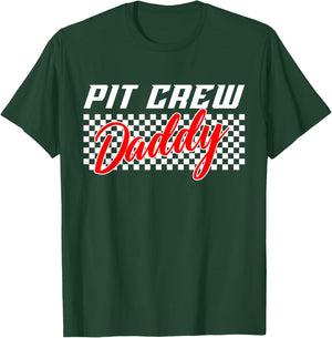 Daddy Pit Crew Race Car Birthday Family Matching T-Shirt - T-Shirt | Forest