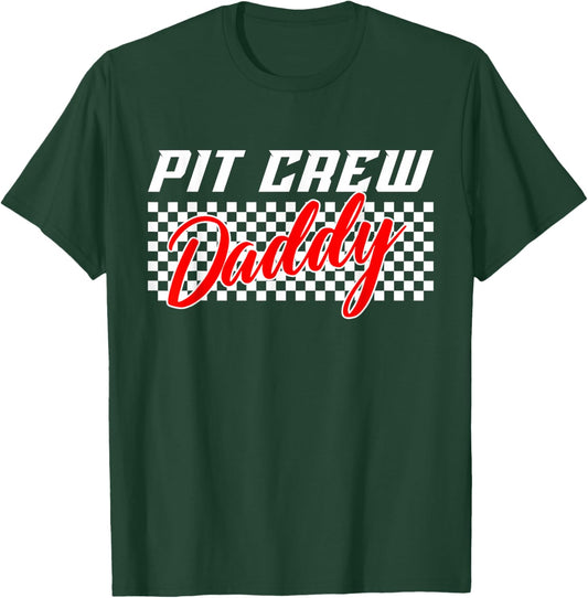 Daddy Pit Crew Race Car Birthday Family Matching T-Shirt - T-Shirt | Forest