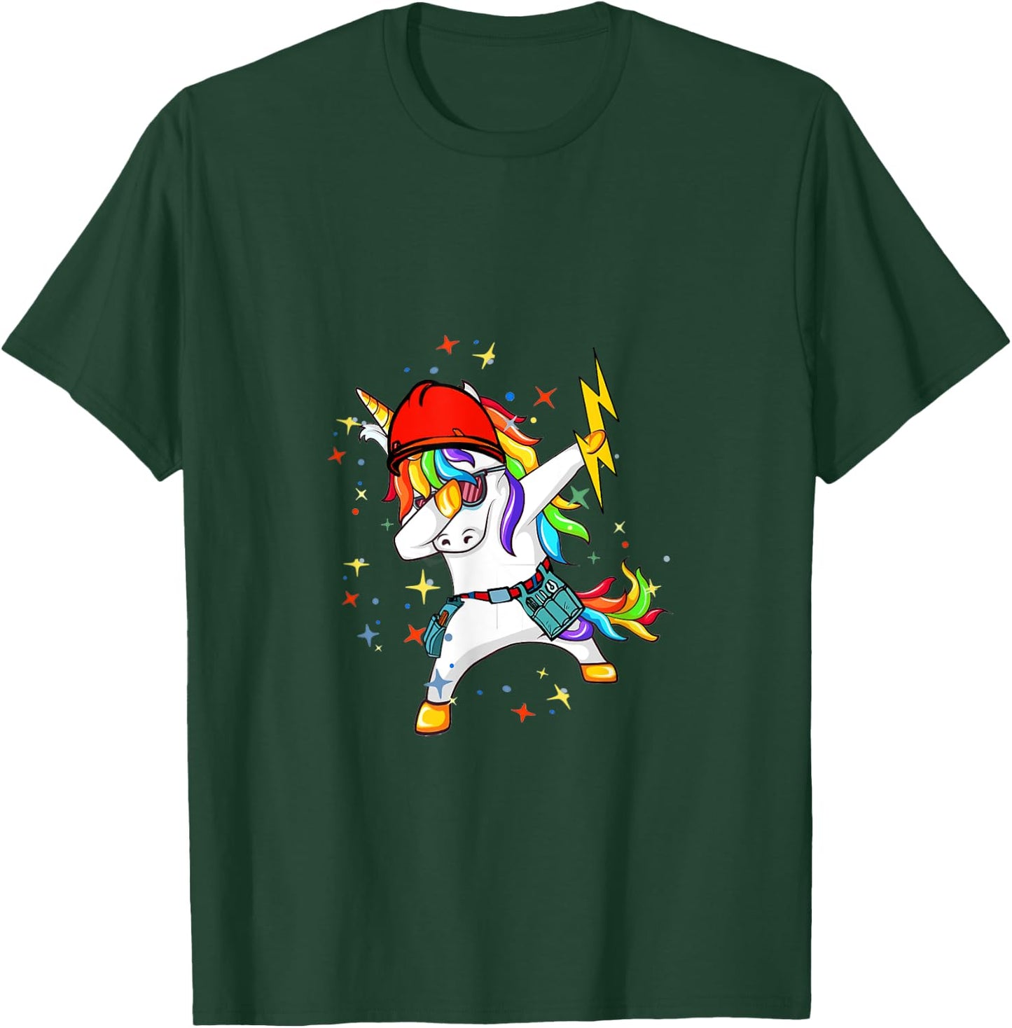 Electrician Unicorn T-Shirt - T-Shirt | Forest