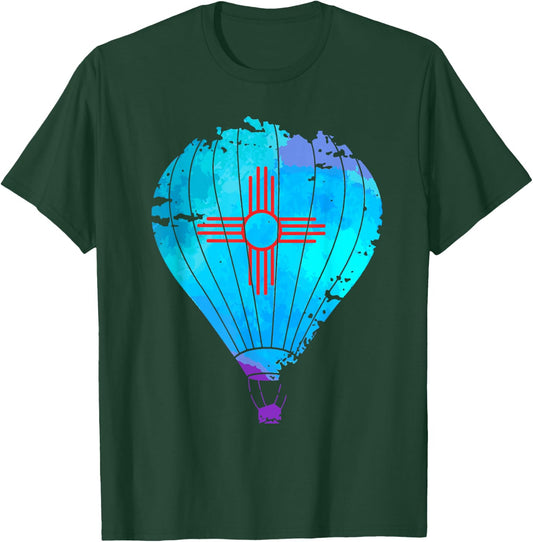 New Mexico Festival Hot Air Balloon Zia Gift T Shirt T-Shirt - T-Shirt | Forest