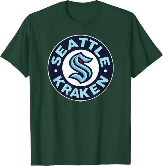 Seattle Kraken Symbol Black Officially Licensed T-Shirt - T-Shirt | Forest