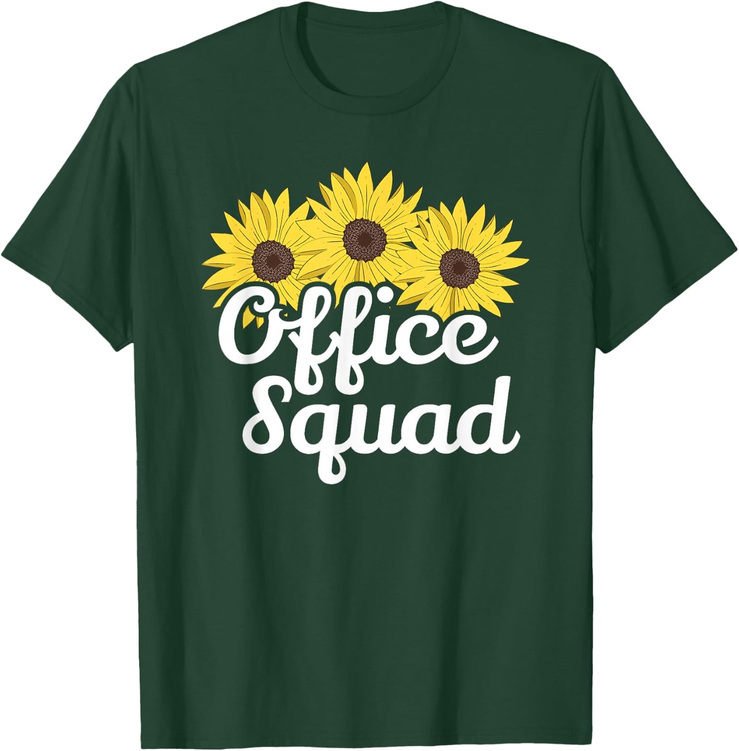Cute Office Squad Secretary Sunflower Admin Appreciation T-Shirt - T-Shirt | Forest