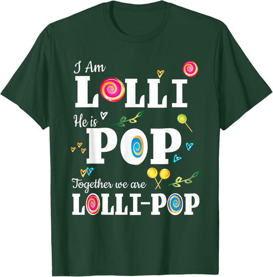 Funny Lolli Pop Lollipop Grandmother Grandfather Shirt Gift T-Shirt - T-Shirt | Forest