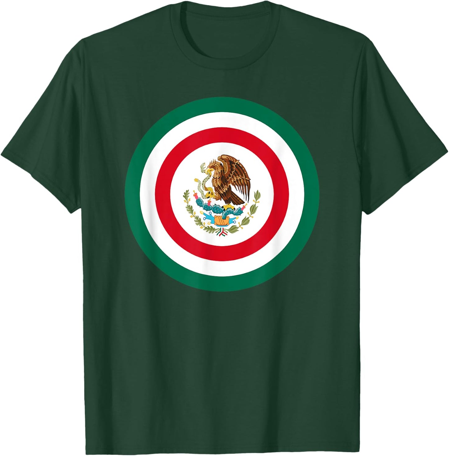 Captain Mexico Shirt Mexican Flag Superhero Shield T-Shirt - T-Shirt | Forest