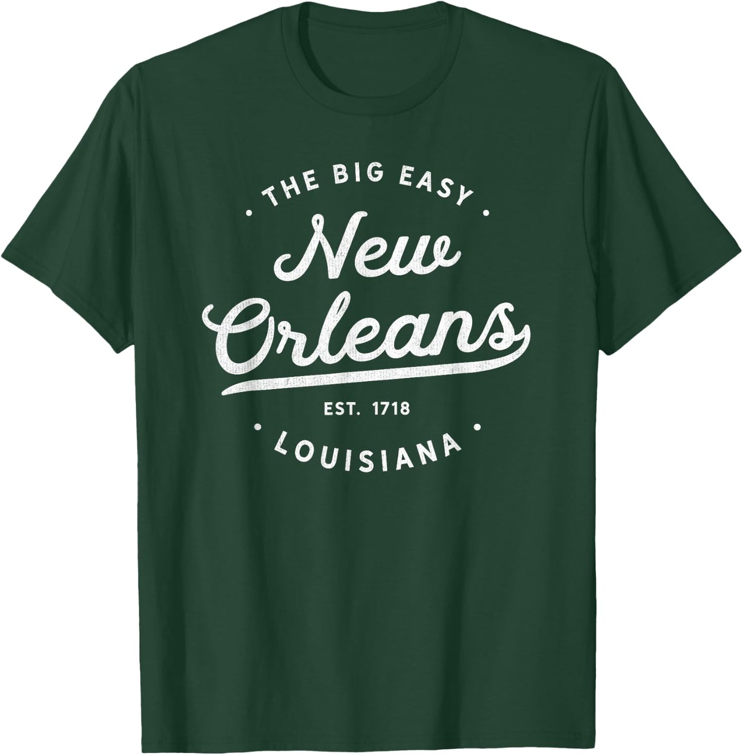 Classic Retro Vintage New Orleans Louisiana Big Easy NOLA T-Shirt - T-Shirt | Forest