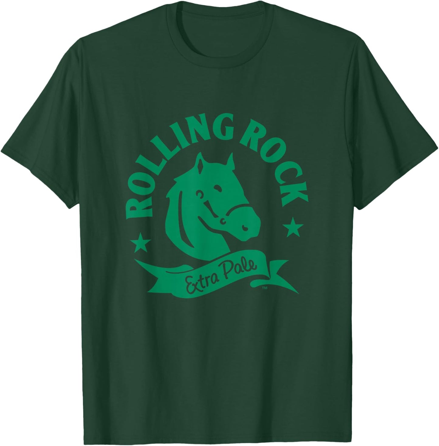 Rolling Rock Extra Pale Horsehead T-Shirt - T-Shirt | Forest
