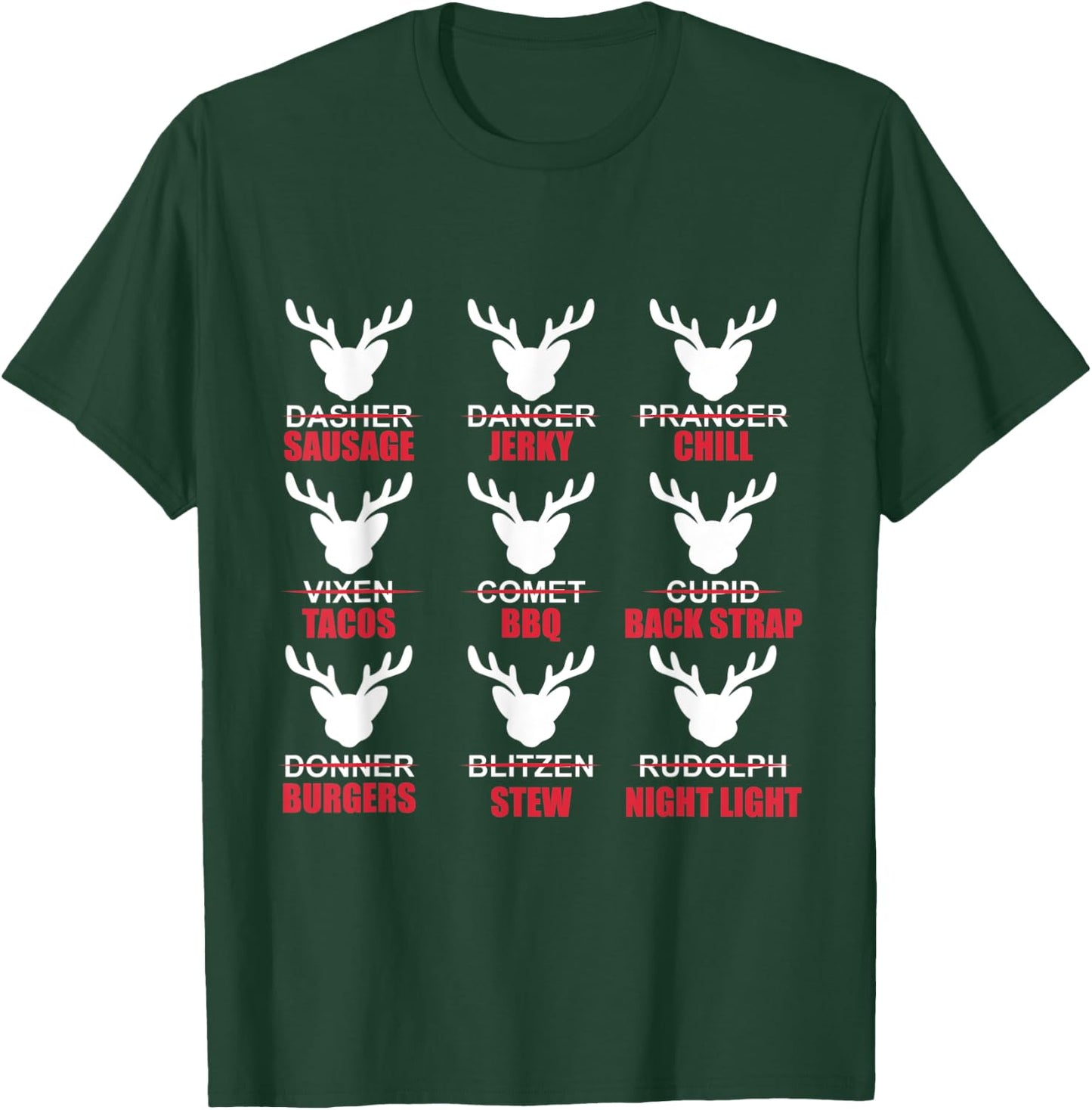 Christmas X-Mas Reindeers Hunting Hunter T-Shirt - T-Shirt | Forest
