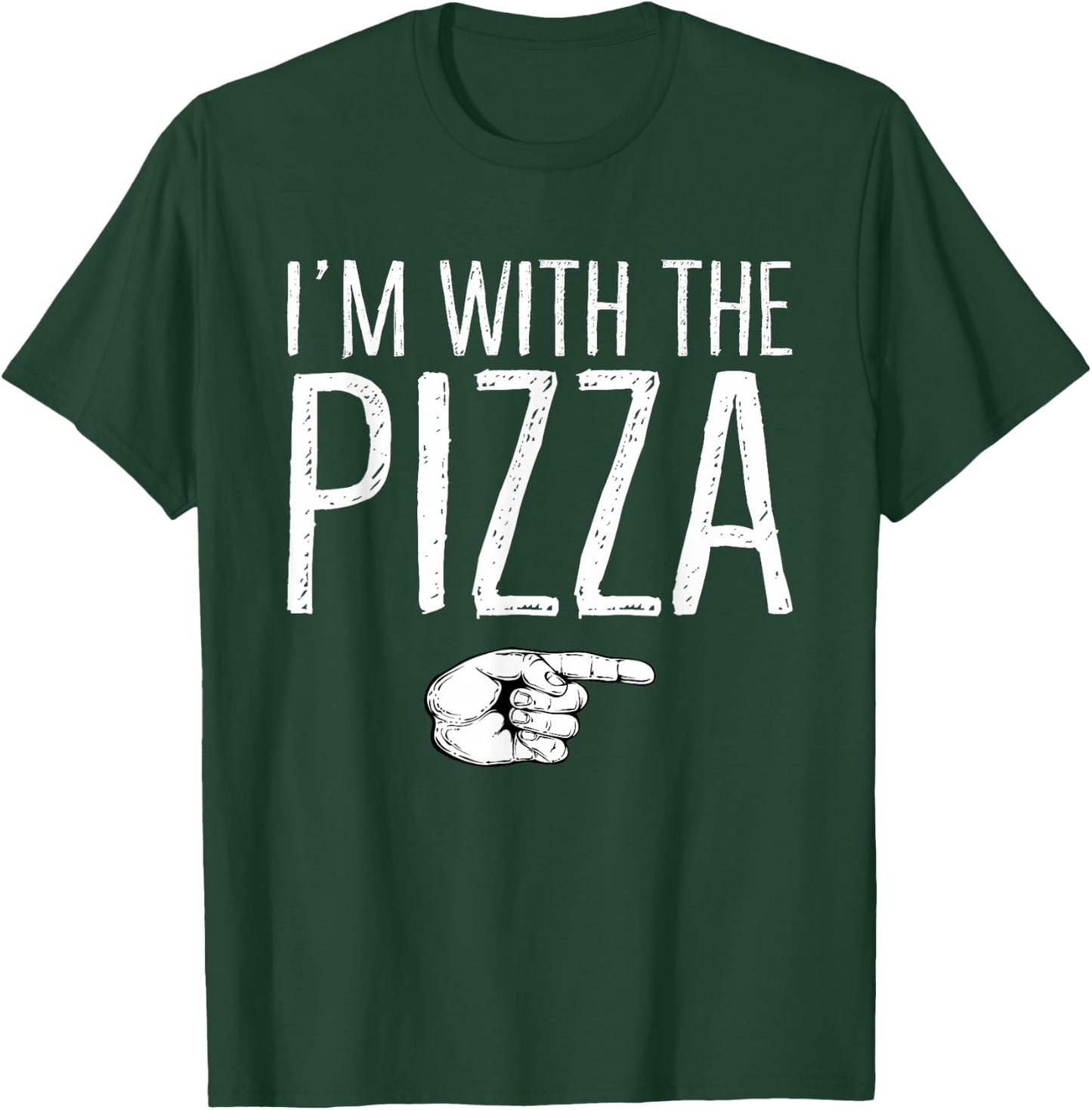 I'm With The Pizza Matching Costume Lazy Halloween Party T-Shirt - T-Shirt | Forest