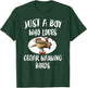 Just A Boy Who Loves Cedar Waxwing Birds Gift T-Shirt - T-Shirt | Forest