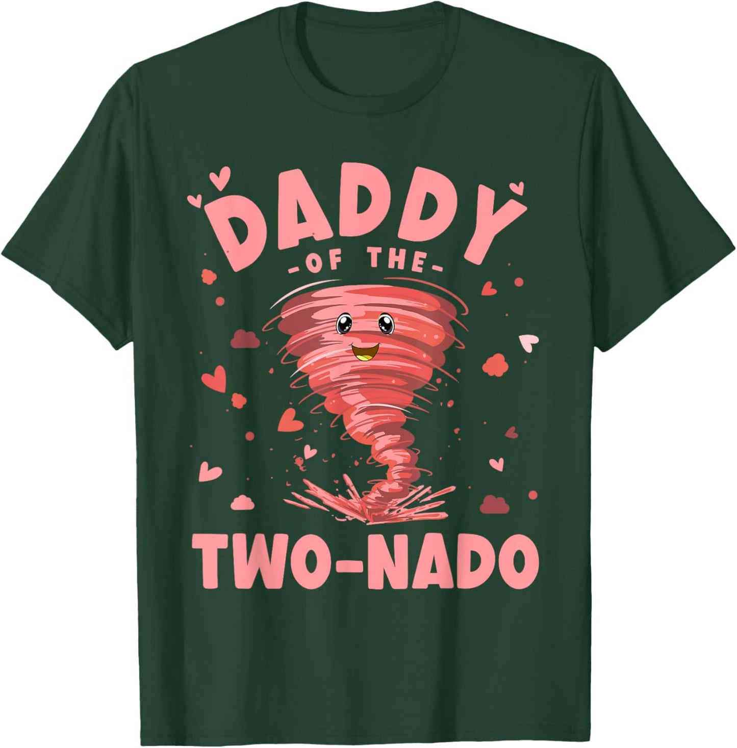Daddy of the Two-Nado | Party 2nd Birthday | Tornado Dad T-Shirt - T-Shirt | Forest