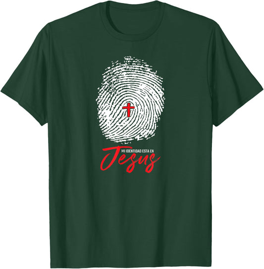 Mi Identidad en Jesus Faith Inspirational T-Shirt - T-Shirt | Forest