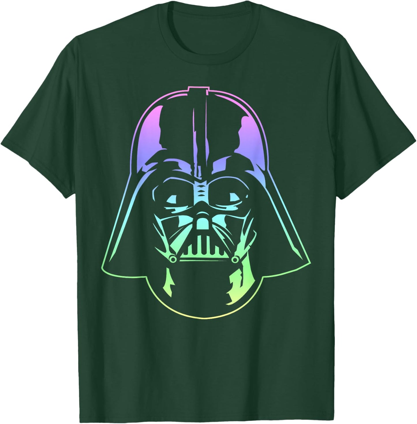 Star Wars Darth Vader Head Neon Gradient Graphic T-Shirt - T-Shirt | Forest