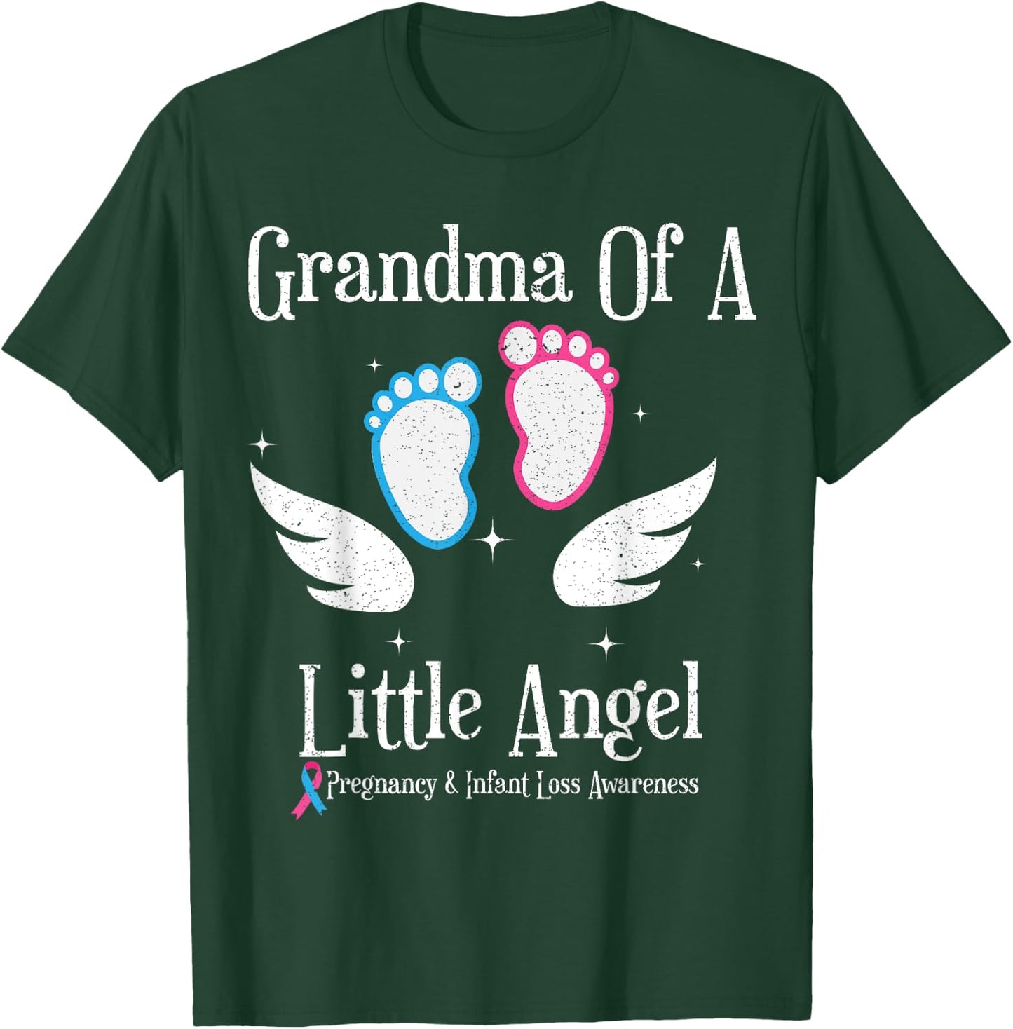 Grandma Of A Little Angel Pregnancy and Infant Loss T-Shirt - T-Shirt | Forest
