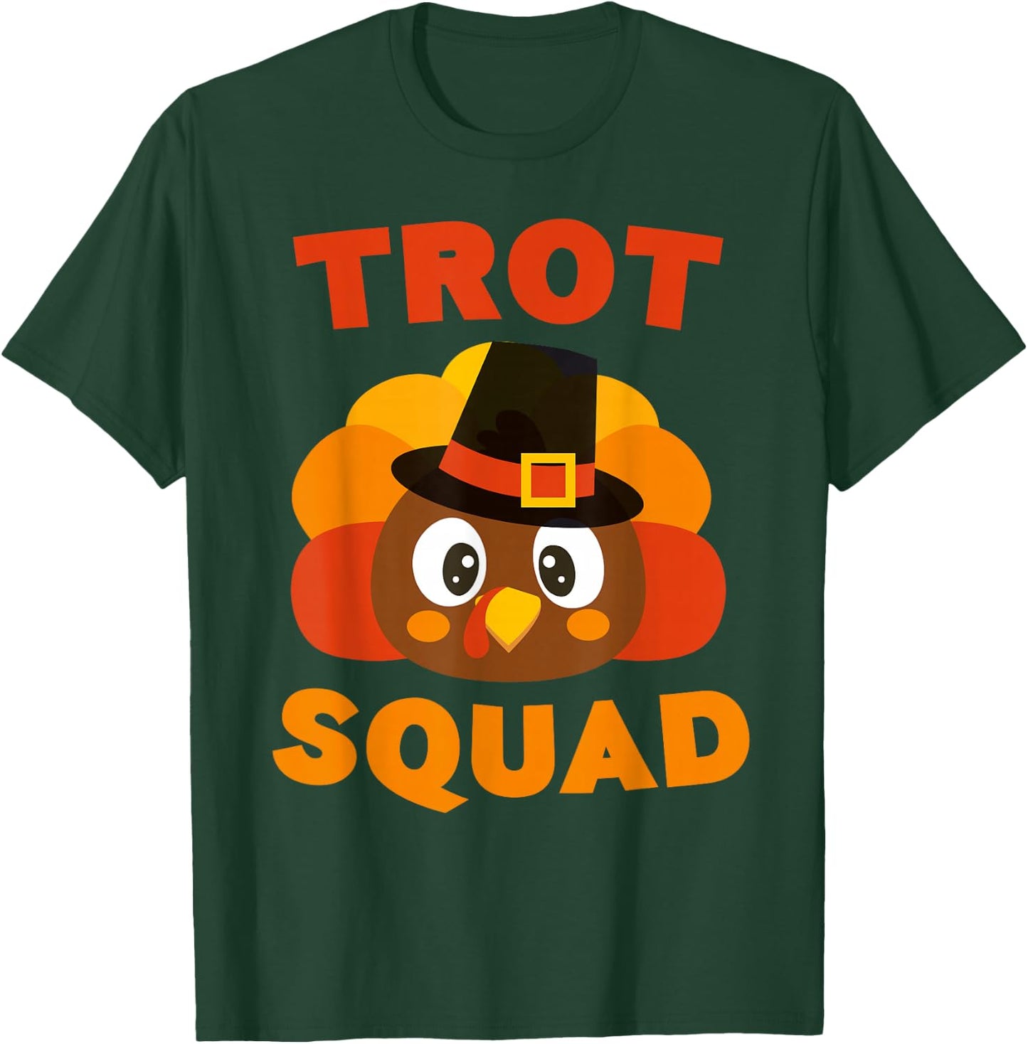 Trot Squad Shirt Adult Men Women Kids Turkey Pilgrim Costume T-Shirt - T-Shirt | Forest