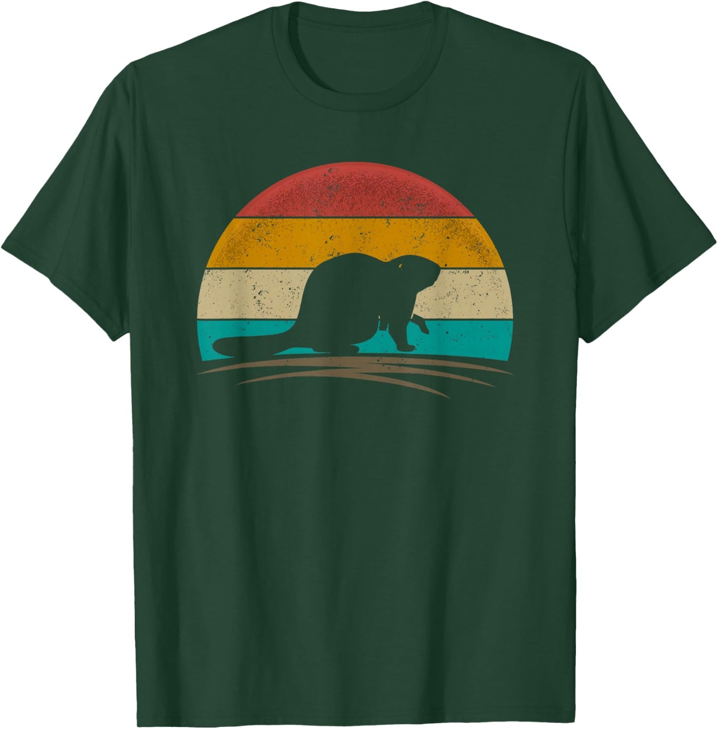 Beaver Retro Vintage Castor Rodent Animal Beaver Lover T-Shirt - T-Shirt | Forest