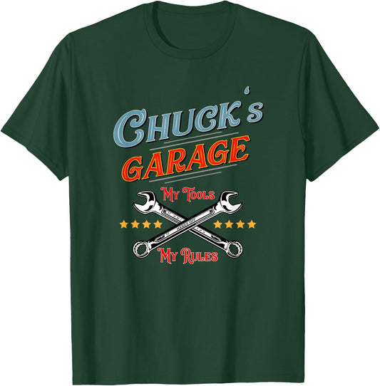 Chuck's Garage funny design T-Shirt - T-Shirt | Forest